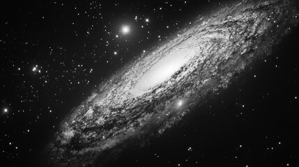 Wall Mural - spiral galaxy black and white
