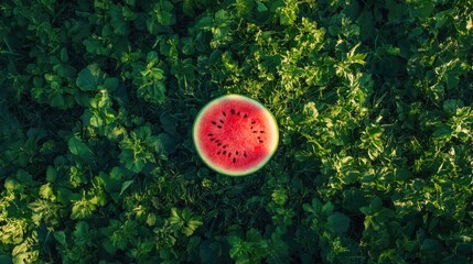 Watermelon in grass