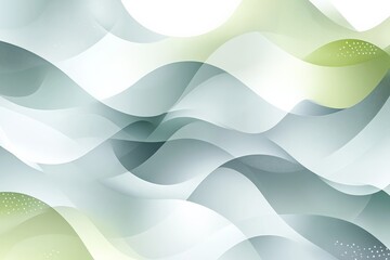 Poster - Soft waves of green and gray intertwine in a calm abstract design for modern decor or creative projects