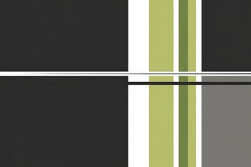 Poster - Abstract composition featuring geometric lines and blocks in various shades at a contemporary space