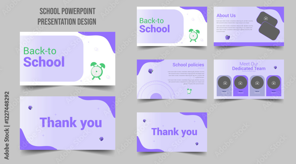Education PowerPoint presentation slides template design, School ...