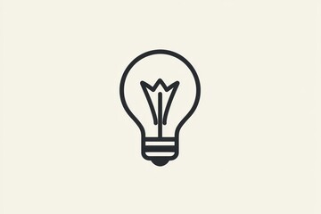 Poster - Bright concept design of a light bulb on a plain background highlighting simplicity and innovation. Generative AI