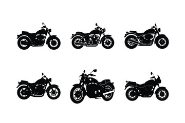 Wall Mural - Touring bike silhouette isolated on white background