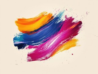 Poster - Multicolored Brush Stroke