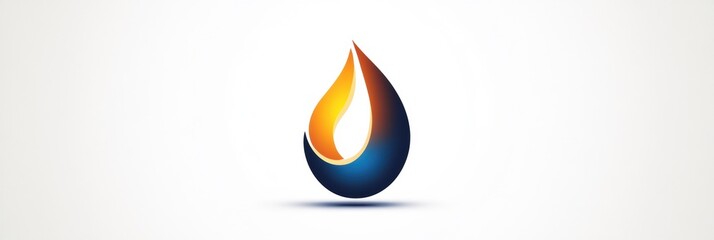 Aufkleber - Modern flame icon design symbolizing energy and heat for branding and technology applications. Generative AI