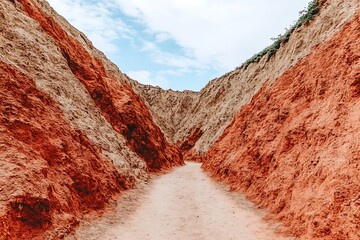 Sticker - Hiking Canyon Trail, Red Earth, Blue Sky, Travel