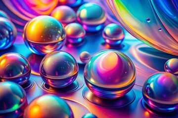 Wall Mural - abstract holographic blend: colorful minimalist pattern stock photo