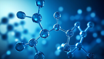 Blue hexagon background