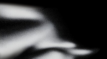 Poster - Elegant monochrome abstract background featuring a deep black grainy gradient texture enhanced by soft white and gray noise effects  Suitable for modern banners headers and backdrop applications
