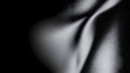 Fototapete - Elegant monochrome abstract background with a deep black grainy gradient texture enhanced by soft white and gray noise effects creating a serene and sophisticated visual suitable for modern banner
