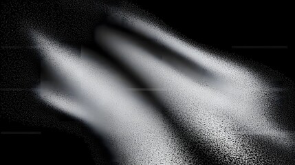 Fototapete - Elegant moody and contemporary monochrome abstract background with a deep black grainy gradient texture enhanced by soft white and gray noise effects