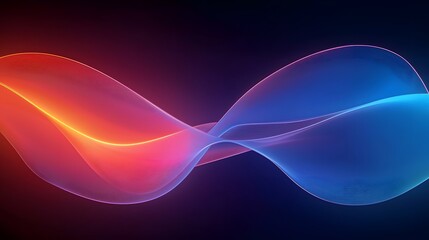 Fototapete - Captivating Neon Infused Abstract Background with Glowing Curvy Lines for Modern Wallpaper Designs  This 3D rendered image features a dynamic and vibrant visual composition of luminous