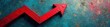 © sawaratch - Diagonal red arrow across textured background, red arrow, speed