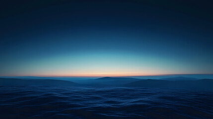 Wall Mural - a dark blue sky at dawn, with the first light of day peeking over the horizon