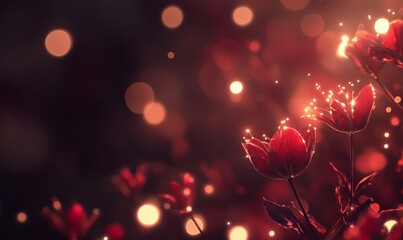 Canvas Print - Abstract blurred bokeh background with copyspace for your text. Valentine's day concept.