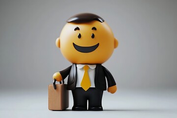 Wall Mural - Smiling Young Business Character 3D Render