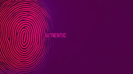 Abstract fingerprint graphic design; authentic identity concept for business branding and security.