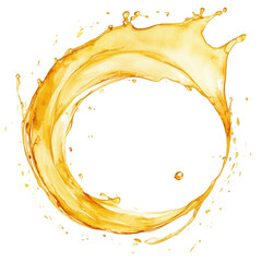Wall Mural - golden liquid splashing in circular motion
