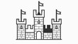 © Muhammadhamza - Castle Tower Outline Vector Illustration for Designs and Projects