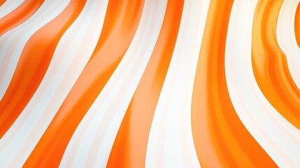 Canvas Print - vibrant orange and white wavy striped background for abstract and modern design projects