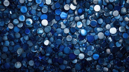 Canvas Print - elegant blue gemstone texture background with shimmering circular elements for creative designs and 