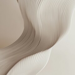 Leinwandbilder - Elegant wave design in soft neutral tones showcasing modern interior decor trends. Generative AI