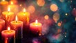 © NeuralNiche - Colorful sparkling candles in a dreamy atmosphere with bokeh lights creating a magical ambience for birthday celebrations and special events.