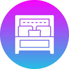 Canvas Print - Bed Icon