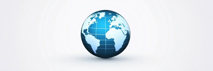 Fototapete - Globe representing the world with detailed geographical features and clear oceanic regions in bright colors. Generative AI