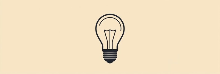 Aufkleber - Light bulb illustration on a solid background showcasing modern design and functionality for everyday use. Generative AI