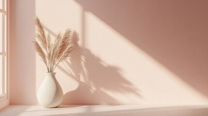 Wall Mural - a vase with some plants in it sitting on a window sill