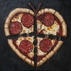 Canvas Print - Heart of Pizza