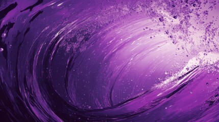 Canvas Print - a purple wave with a black background