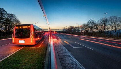 Wall Mural - zoomed in view of a bus rear lights modern led design