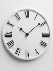 Leinwandbilder - Elegant wall clock displaying Roman numerals indicating the time of early afternoon in a modern interior space. Generative AI