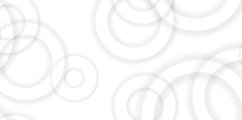 Leinwandbilder - Abstract background with circle white abstract geometric background with soft light white paper circles in design .Gray abstract. Modern design background for report and project presentation template.