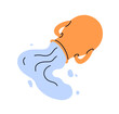 © Good Studio - Jug pouring water out. Aqua flow, liquid stream, current, splashes from vessel, turned upside down. Spilling away. Aquarius, zodiac sign. Flat vector illustration isolated on white background