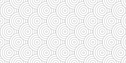 Wall Mural - overlapping creative diamond circle abstract white and gray waves texture. geometric digital fabric 