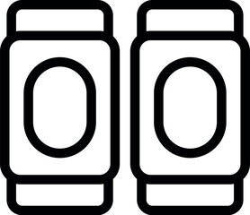 Wall Mural - simple line icon representing a pair of knee pads, essential safety equipment for various activities