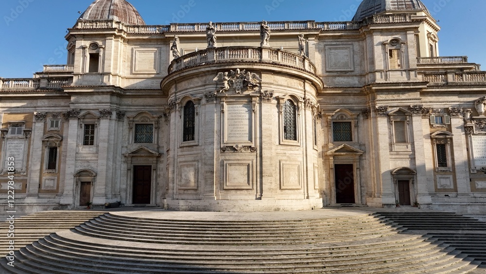 Basilica di Santa Maria Maggiore a Roma, Italia. Vista aerea del ...