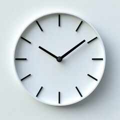 Poster - Modern wall clock design with minimalistic features and black hands showing time accurately. Generative AI