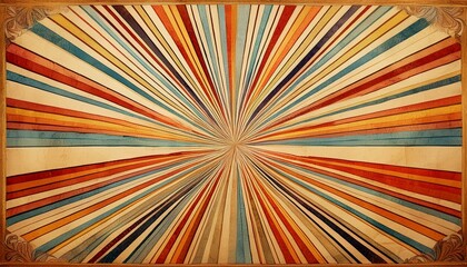 Wall Mural - aged paper texture with sunburst pattern perfect for vintage designs and retro projects