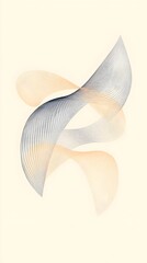 Wall Mural - abstract interpretation of dynamic flowing shapes and lines