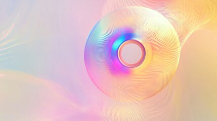Wall Mural - abstract digital representation of a colorful cd icon design
