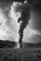 Wall Mural - Stormy Twilight with Tornado