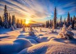 © Four888 - Frosty Alaskan Winter Wonderland: Snow Covered Landscape Photography