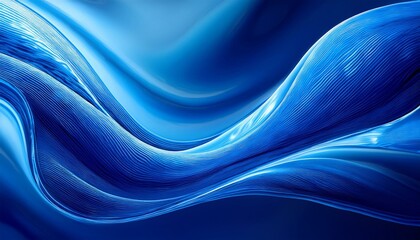 Wall Mural - abstract blue liquid surface background flowing water fluid dynamics or abstract art concept