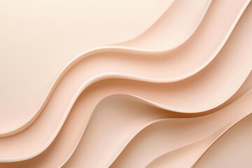 Poster - Wavy textures in soft beige tones create an elegant backdrop for modern design inspiration. Generative AI