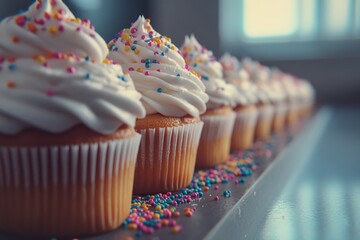 Wall Mural - Cupcakes with Sprinkles