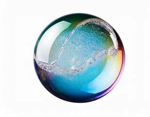 Wall Mural - isolated soap bubble cut out soap bubble on white background